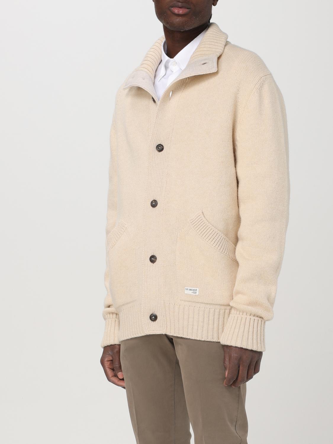 FAY CARDIGAN: Cardigan men Fay, Yellow Cream - Img 3