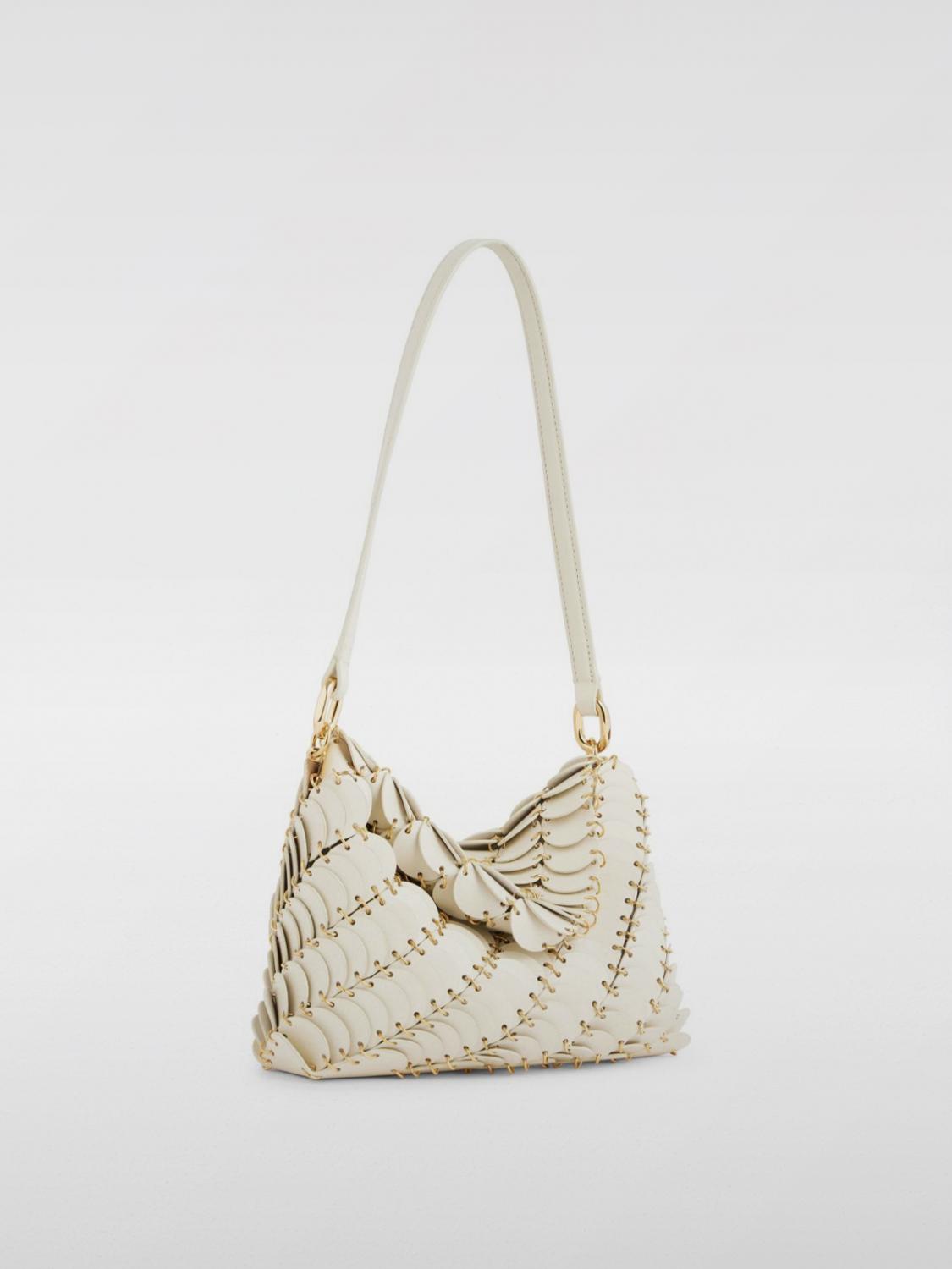 RABANNE SHOULDER BAG: Shoulder bag woman Rabanne, Yellow Cream - Img 3