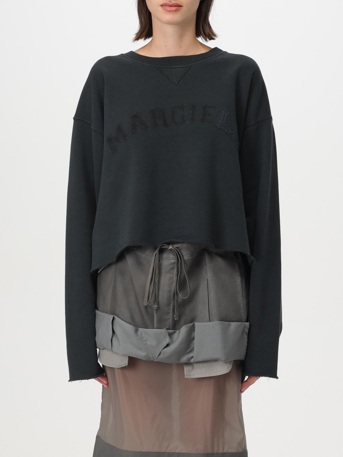 MAISON MARGIELA FELPA: Felpa Maison Margiela in cotone con logo , Nero - Img 1