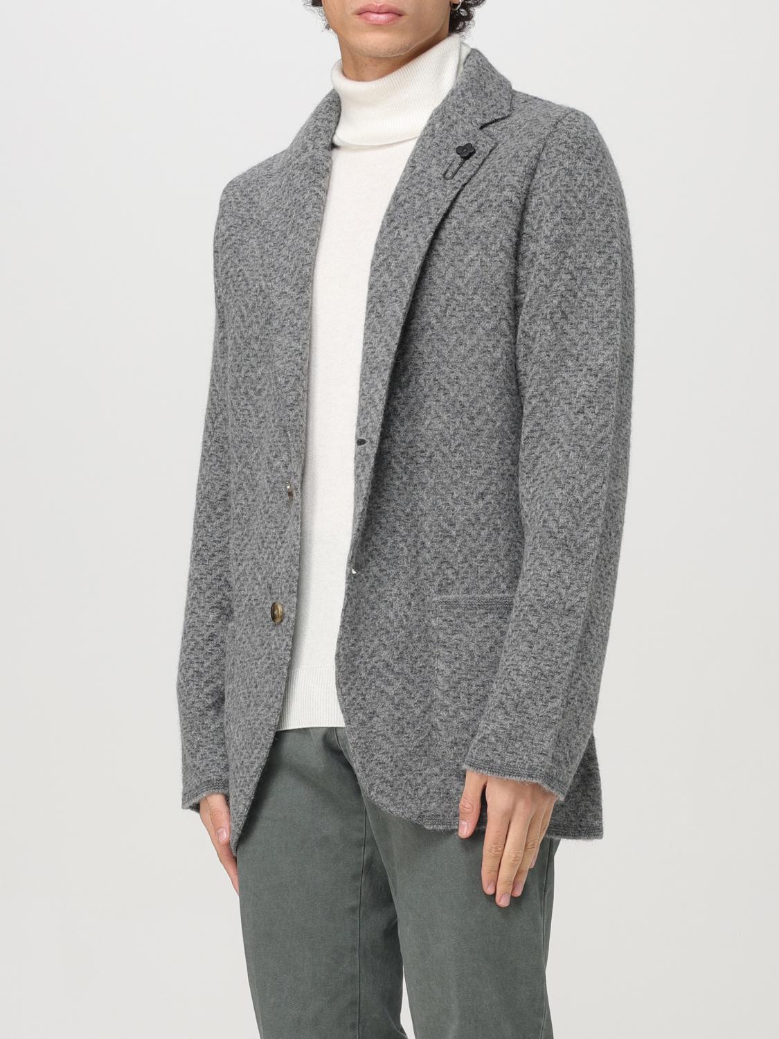 LARDINI BLAZER: Blazer a monopetto Lardini, Grigio - Img 3