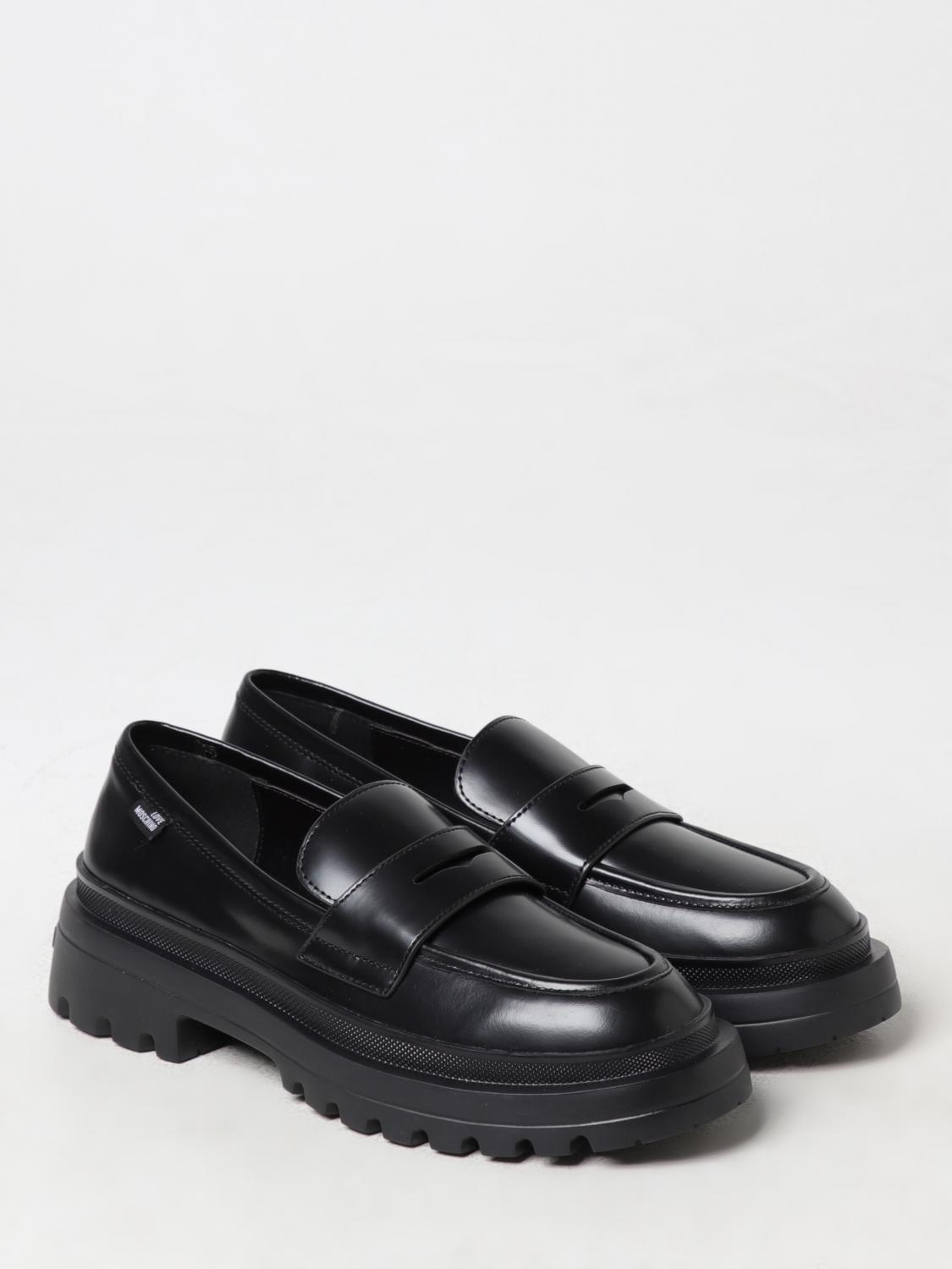 LOVE MOSCHINO LOAFERS: Loafers woman Love Moschino, Black - Img 2