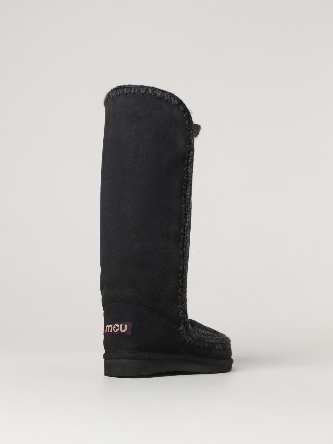 MOU BOOTS: Flat ankle boots woman Mou, Black - Img 3