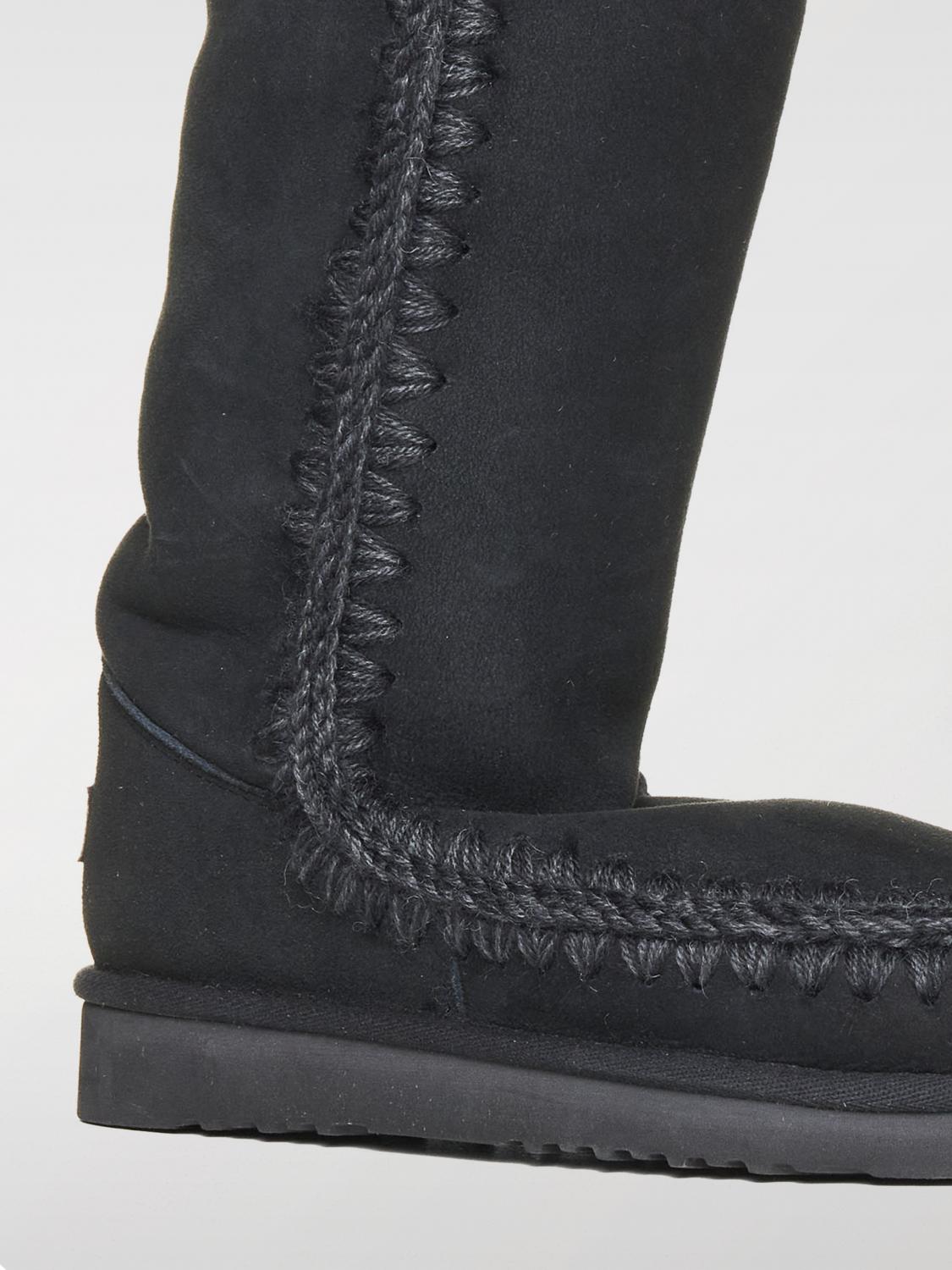 MOU BOOTS: Flat ankle boots woman Mou, Black - Img 4