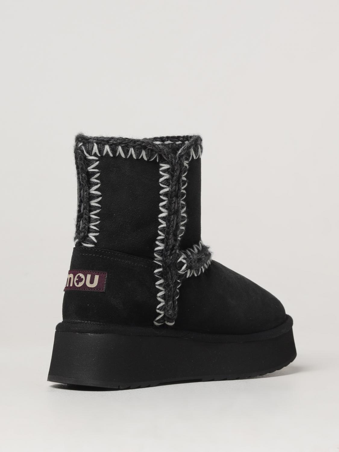 MOU FLAT ANKLE BOOTS: Flat ankle boots woman Mou, Black - Img 3