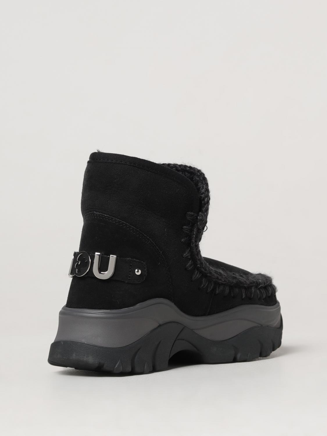 MOU FLAT ANKLE BOOTS: Sneakers woman Mou, Black - Img 3