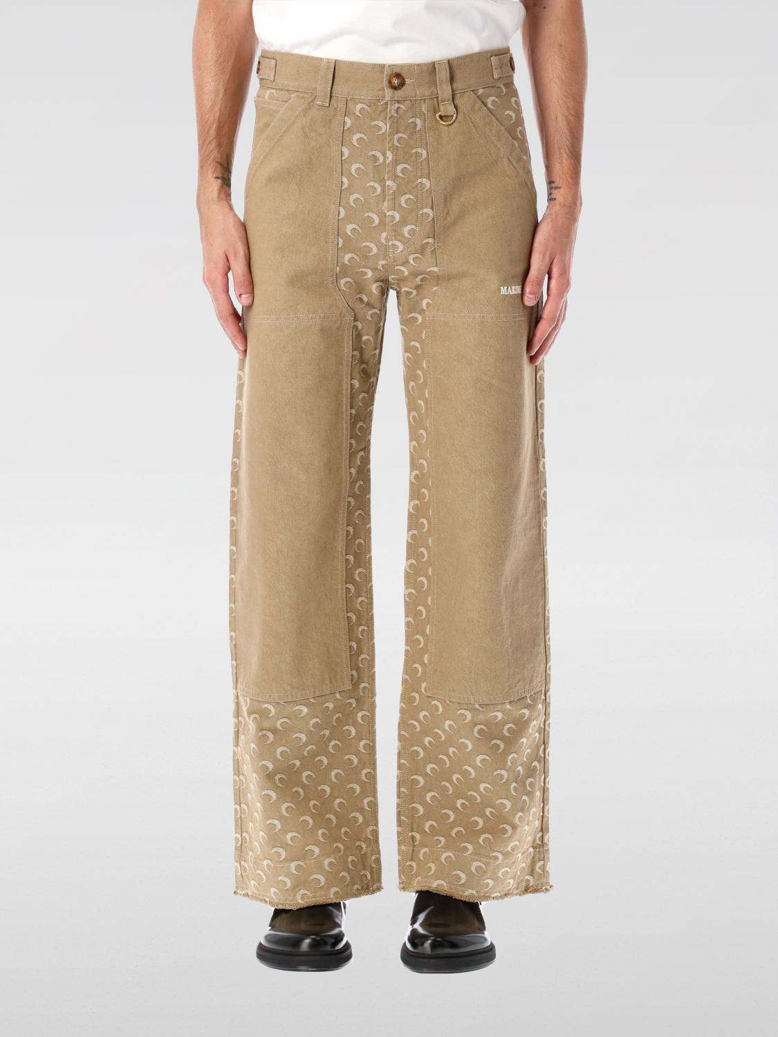 Giglio Pantalone Crescent Moon Marine Serre in twill jacquard