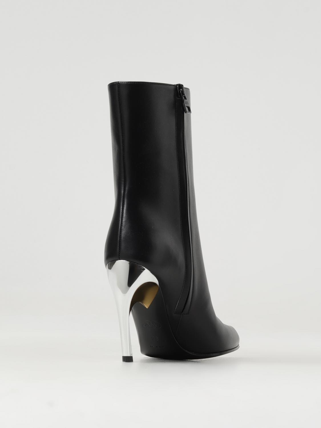 MCQUEEN FLACHE STIEFELETTEN: Stiefel damen McQueen, Schwarz - Img 3