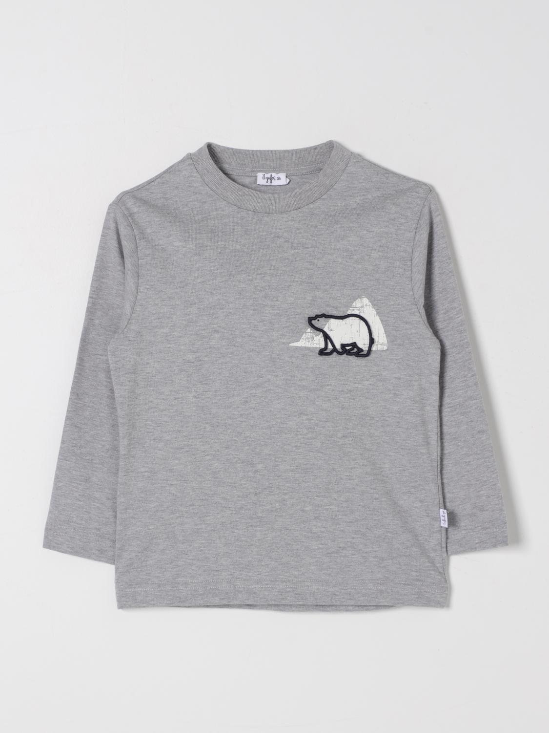 IL GUFO T-SHIRT: T-shirt kids Il Gufo, Grey - Img 1