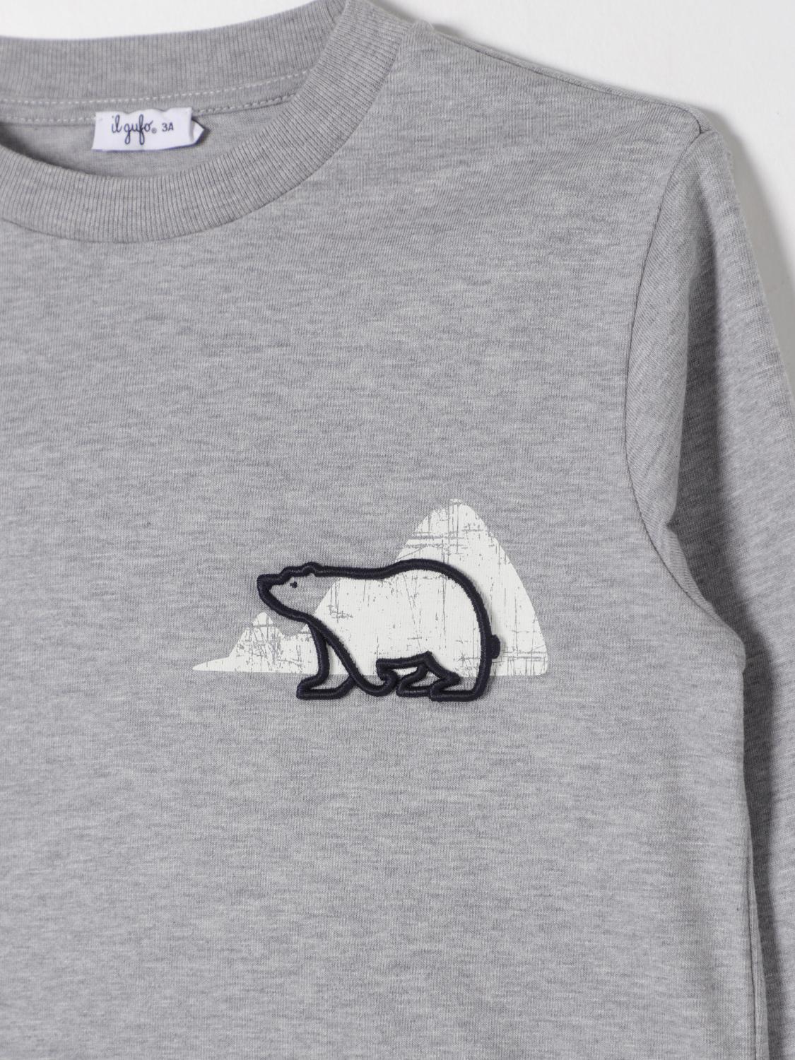 IL GUFO T-SHIRT: T-shirt kids Il Gufo, Grey - Img 3