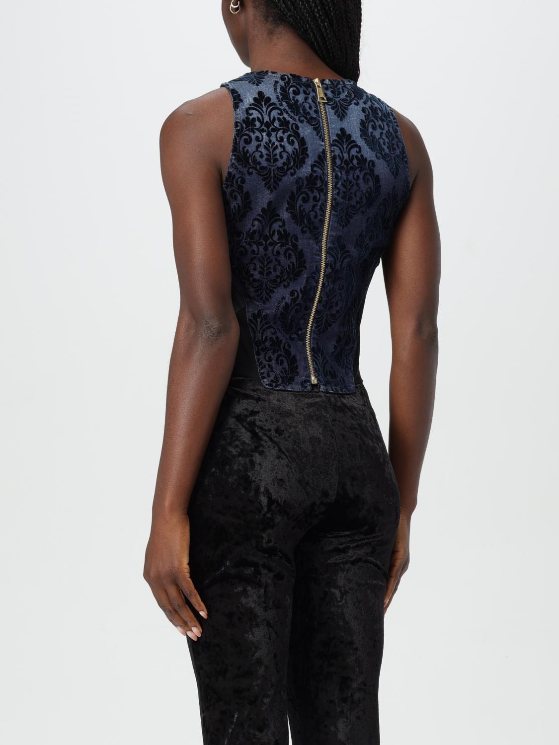 VERSACE JEANS COUTURE TOP: Top mujer Versace Jeans Couture, Azul Oscuro - Img 2