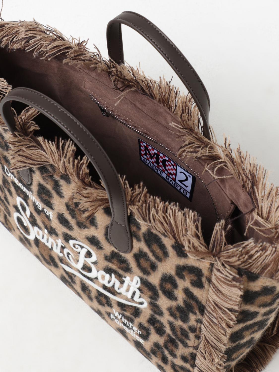 MC2 SAINT BARTH BORSA A SPALLA: Borsa Colette W Leopard midi 18 Mc2 Saint Barth, Marrone - Img 3