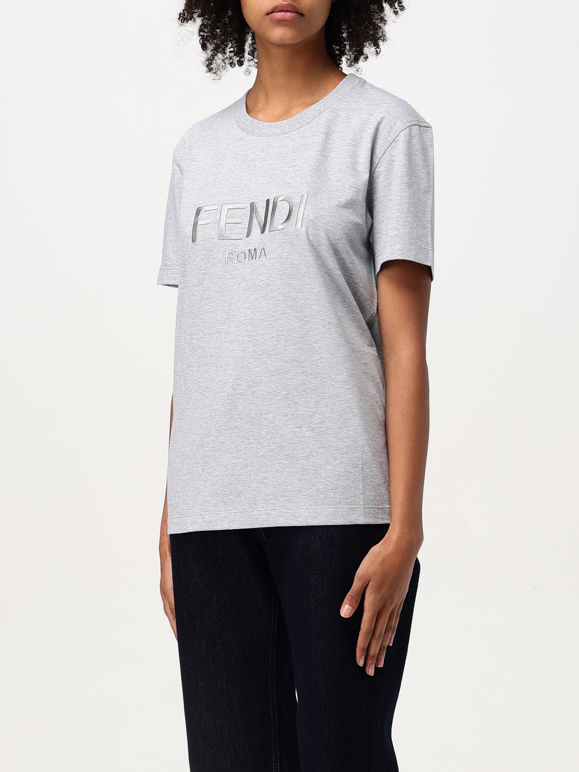 FENDI T-SHIRT: T-shirt woman Fendi, Grey - Img 3