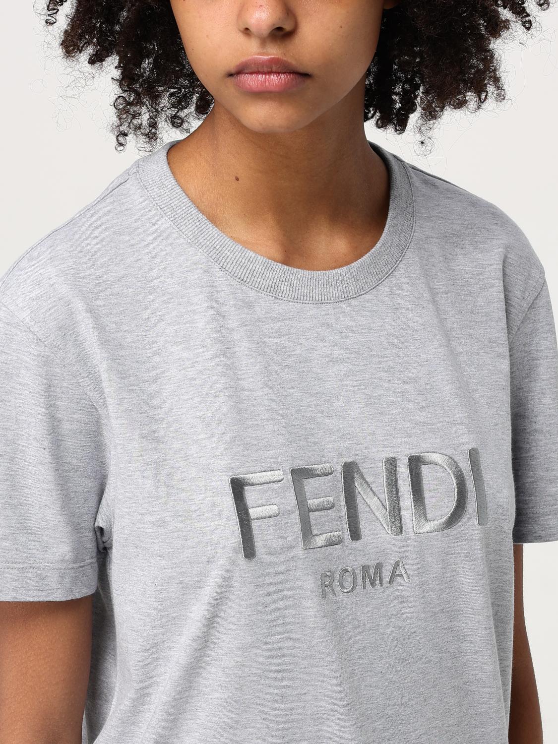 FENDI T-SHIRT: T-shirt woman Fendi, Grey - Img 4