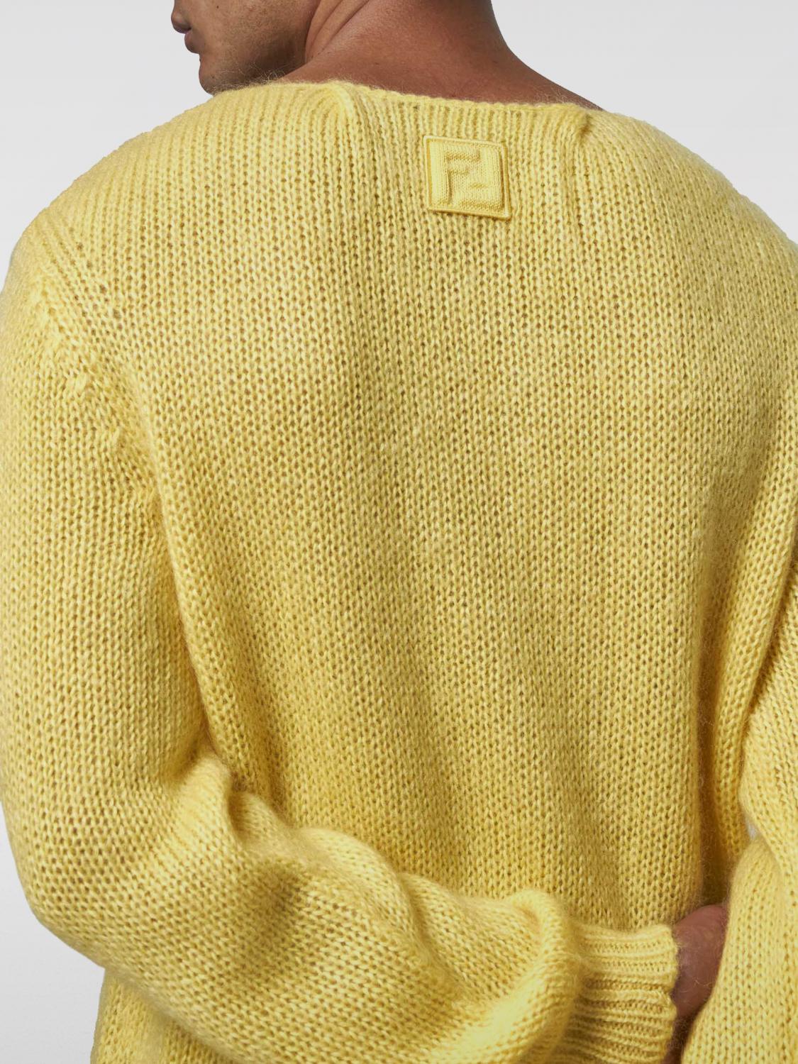 FENDI SWEATER: Sweater men Fendi, Yellow - Img 3