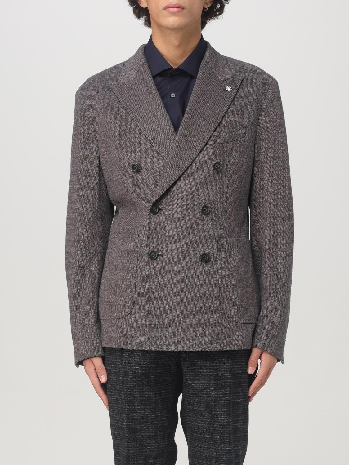 Giglio Blazer doppiopetto Manuel Ritz in cotone stretch