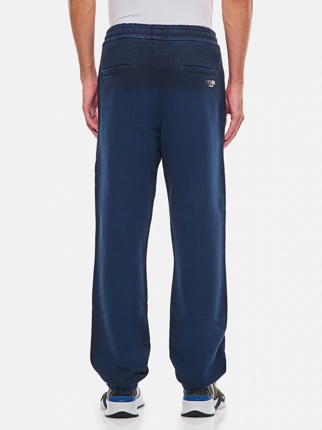 FENDI PANTS: Pants men Fendi, Blue - Img 3