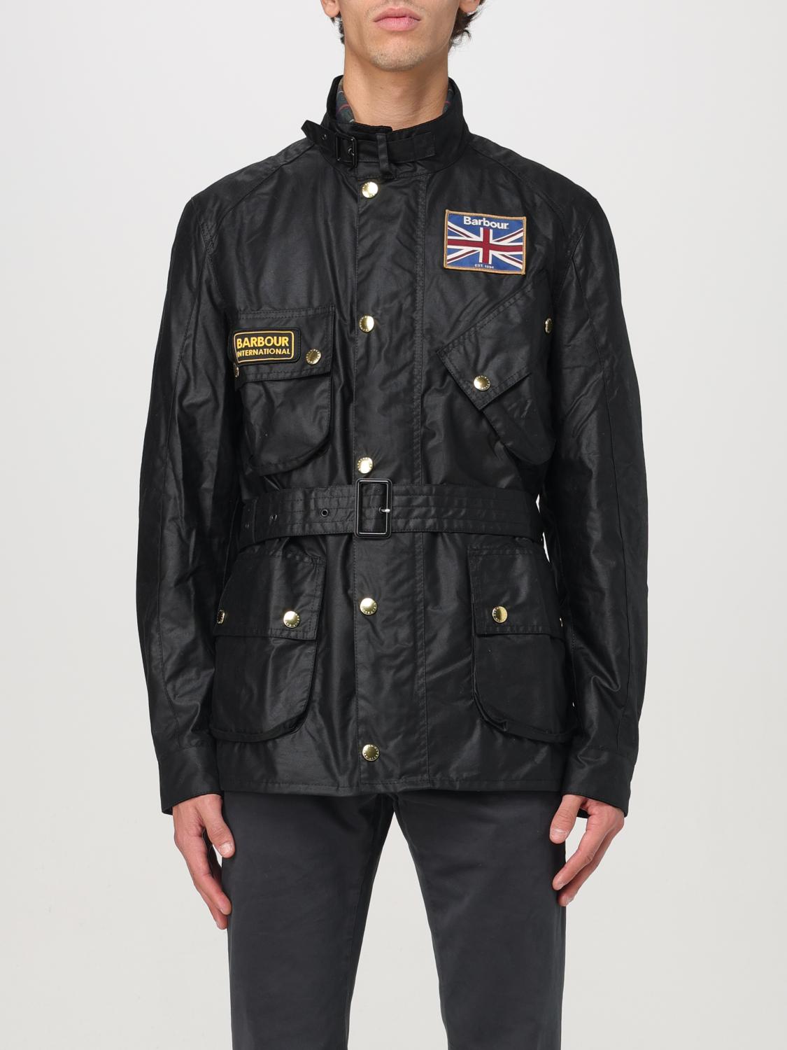 BARBOUR GIACCA: Giubbotto Barbour in in cotone cerato , Nero - Img 1