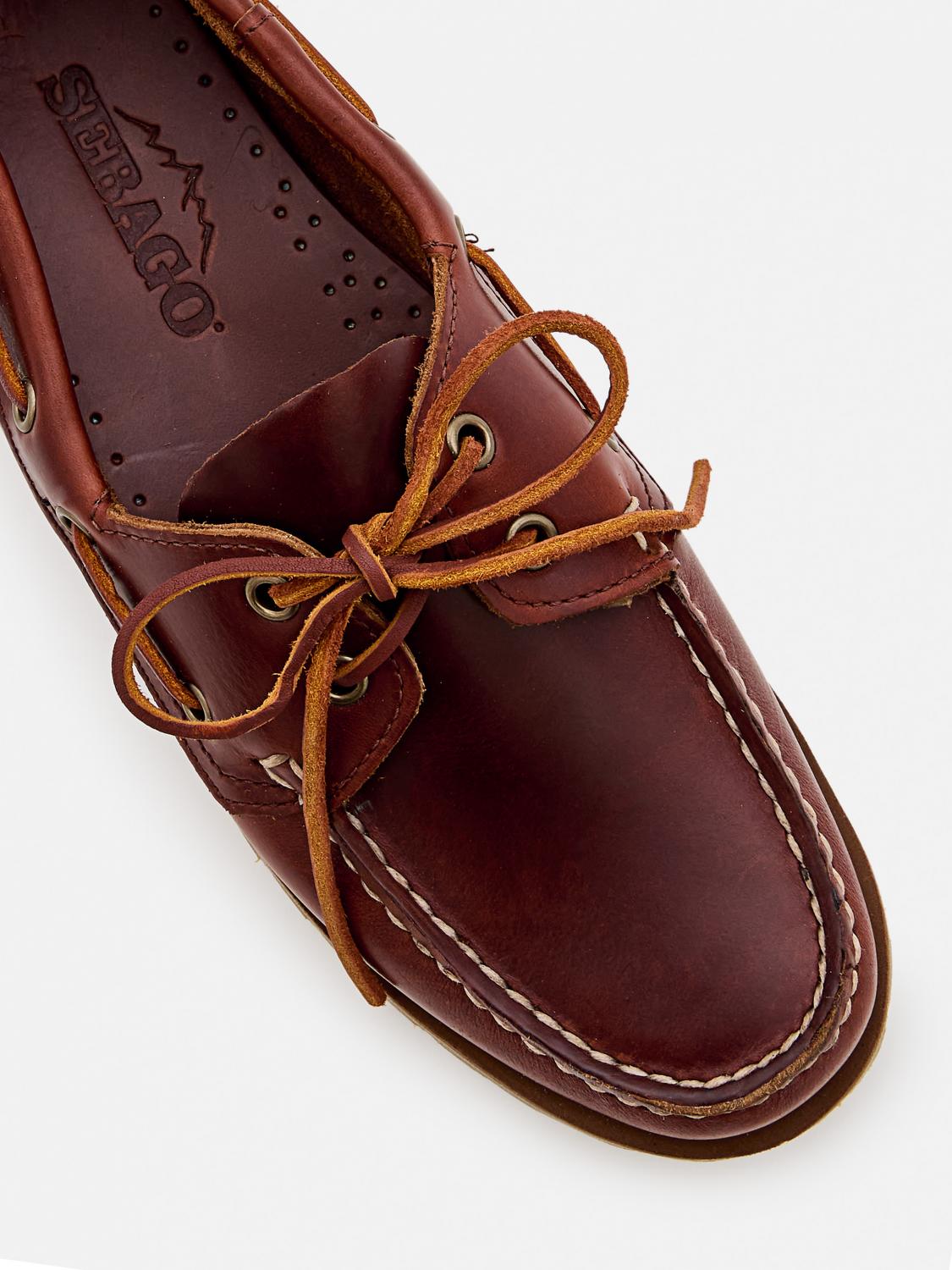 SEBAGO MOCASSINI: Mocassino Ranger Waxy Sebago in pelle cerata , Marrone - Img 4