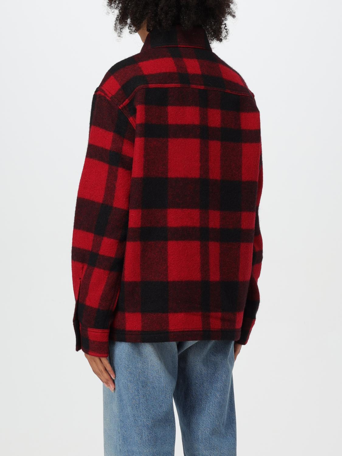 FILSON CAMICIA: Overshirt Filson in lana check , Rosso - Img 2