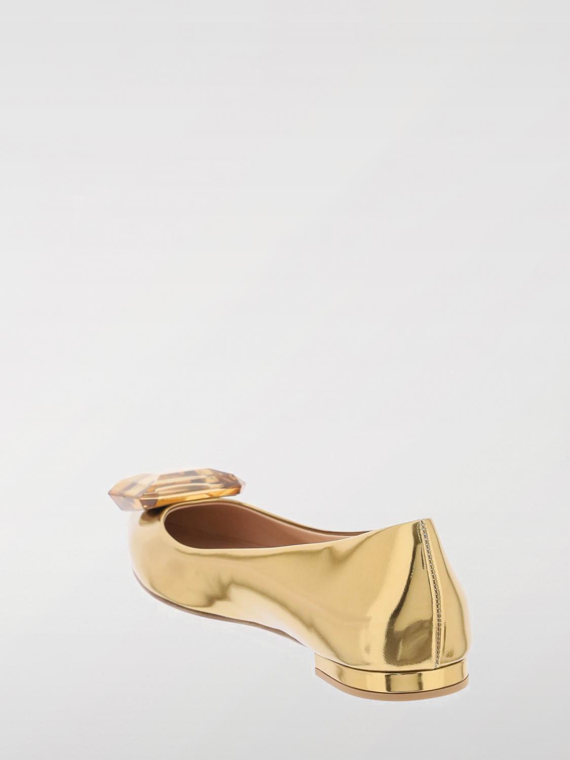 GIANVITO ROSSI FLAT SHOES: Flat shoes woman Gianvito Rossi, Gold - Img 2