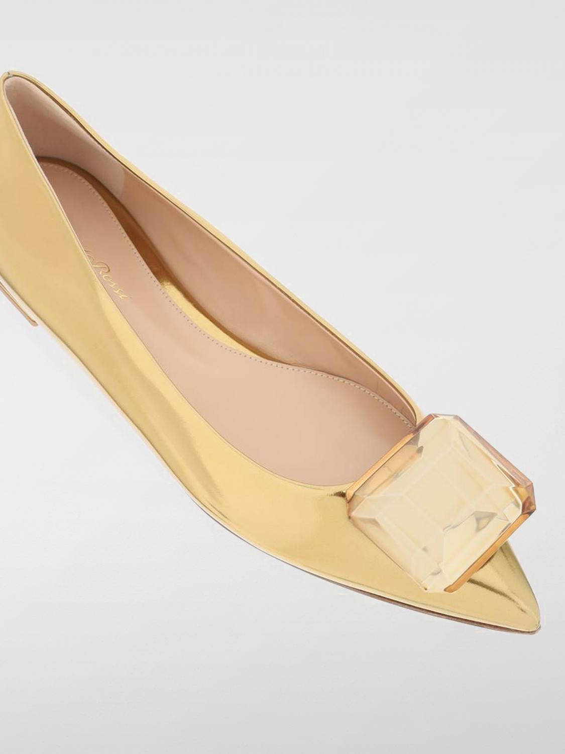 GIANVITO ROSSI FLAT SHOES: Flat shoes woman Gianvito Rossi, Gold - Img 3