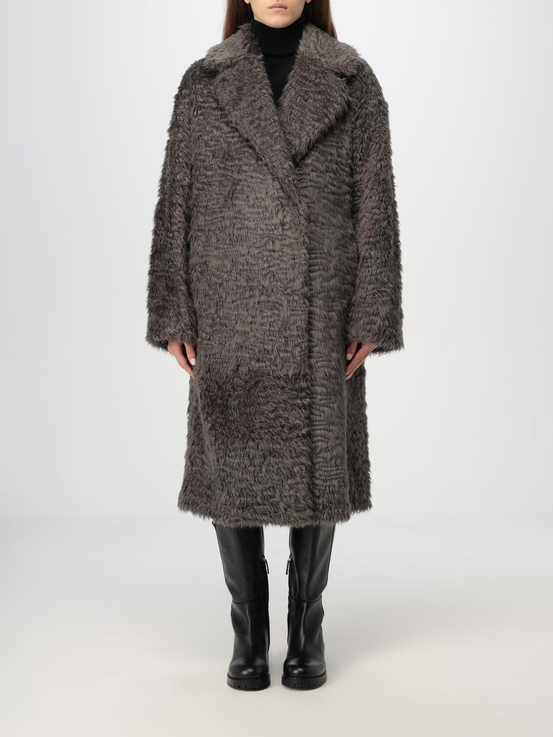 STAND STUDIO FUR COATS: Fur coats woman Stand Studio, Grey - Img 1