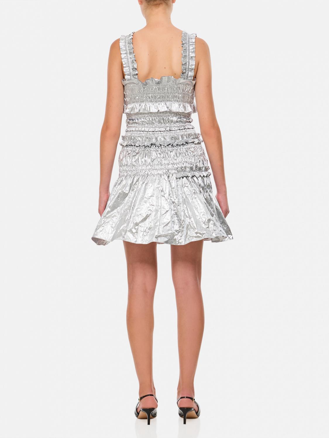 CECILIE BAHNSEN DRESS: Dress woman Cecilie Bahnsen, Silver - Img 3