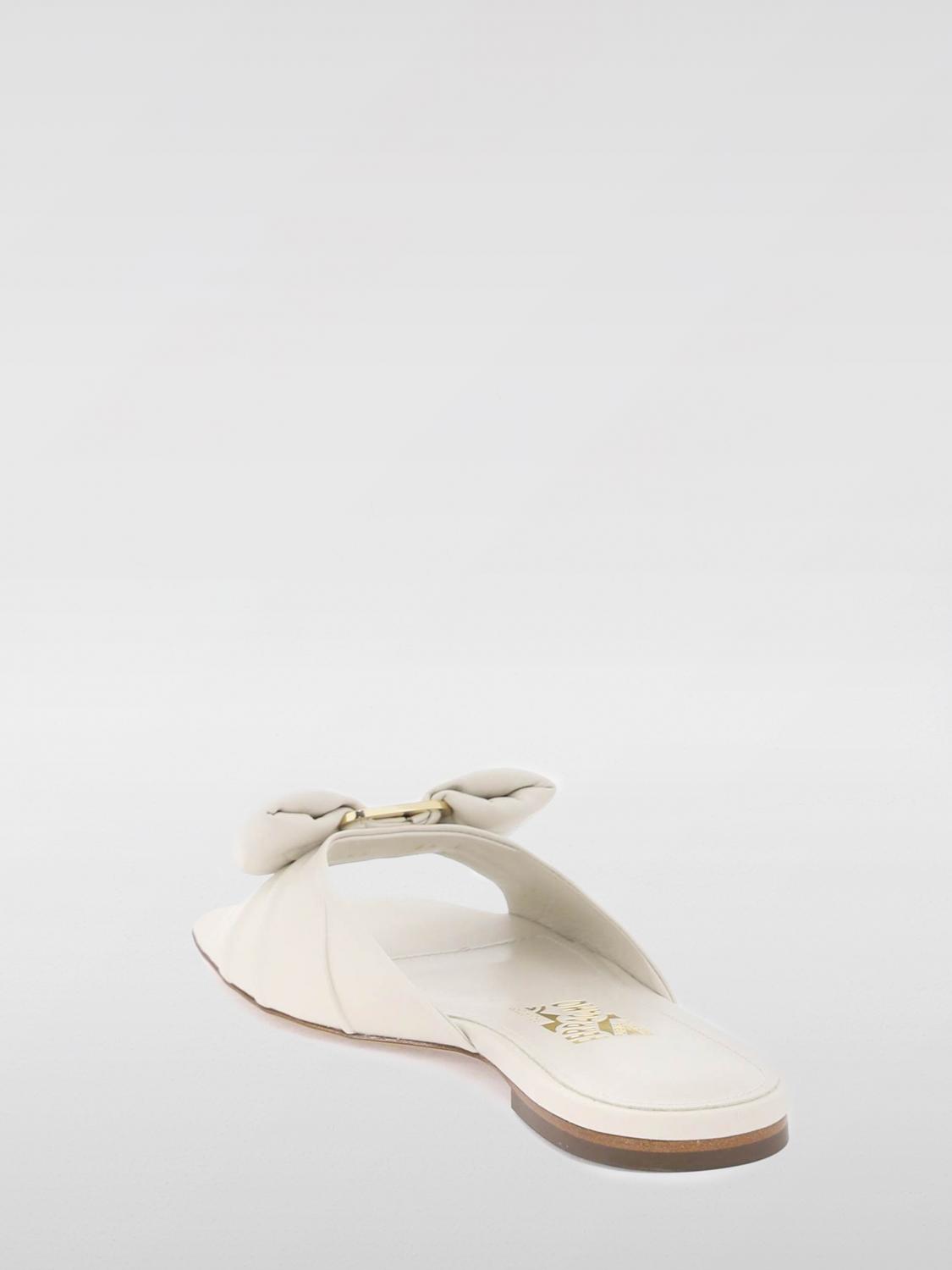 FERRAGAMO FLAT SANDALS: Flat sandals woman Ferragamo, Cream - Img 2