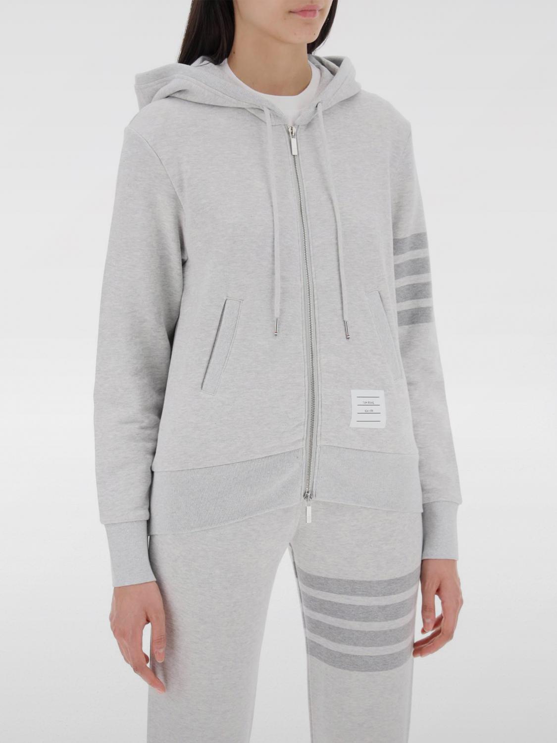 THOM BROWNE SWEATSHIRT: Sweatshirt woman Thom Browne, Grey - Img 1