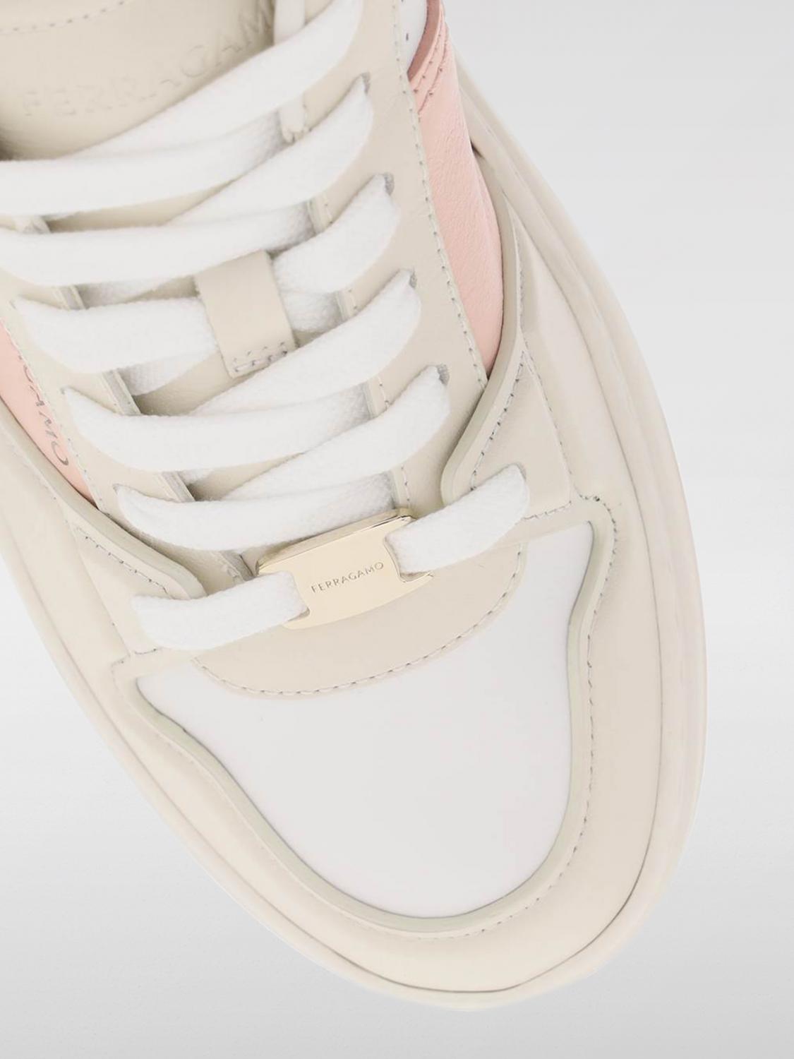 FERRAGAMO SNEAKERS: Sneakers woman Ferragamo, Cream - Img 3