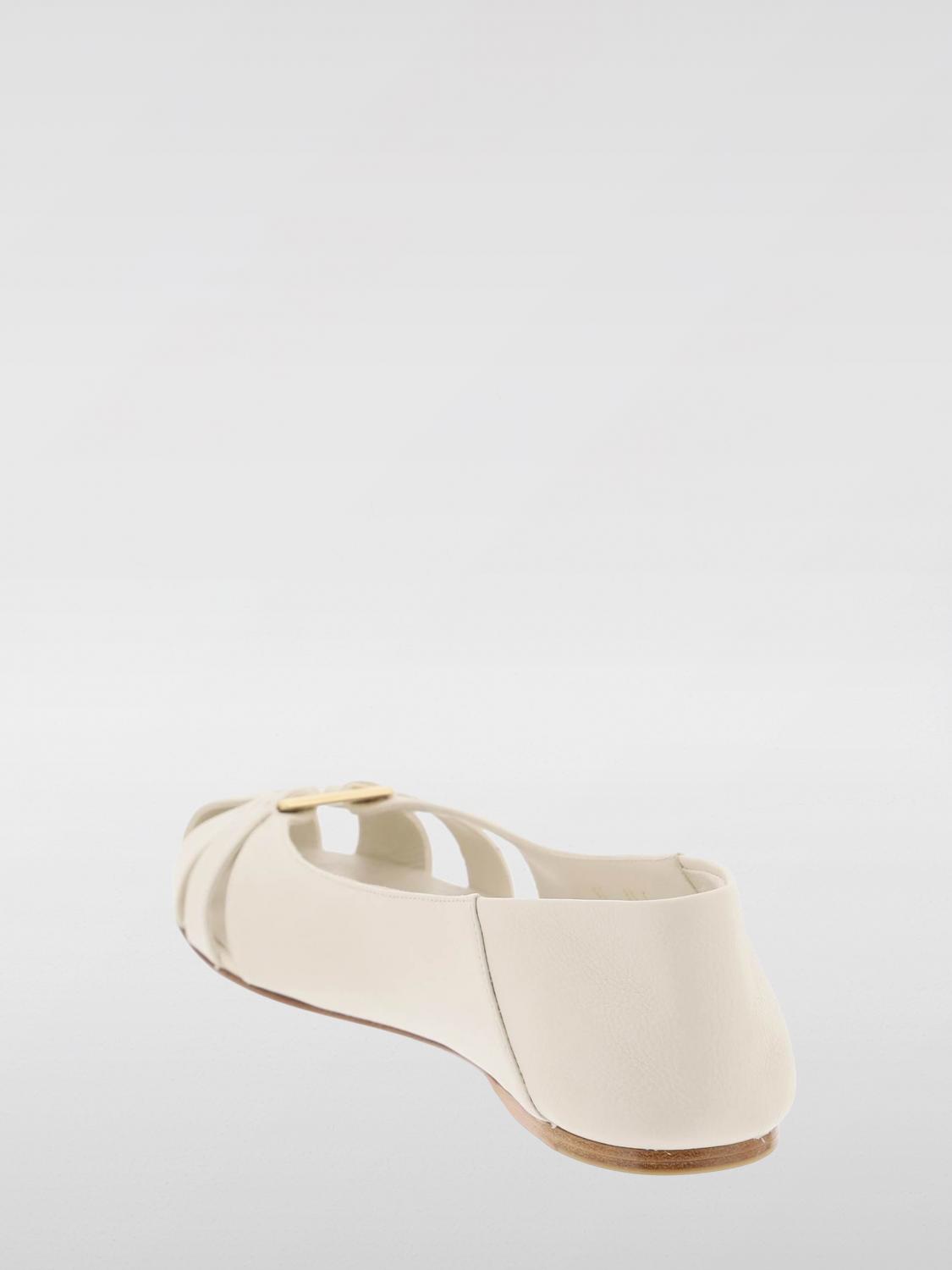 FERRAGAMO FLAT SHOES: Flat shoes woman Ferragamo, Cream - Img 2