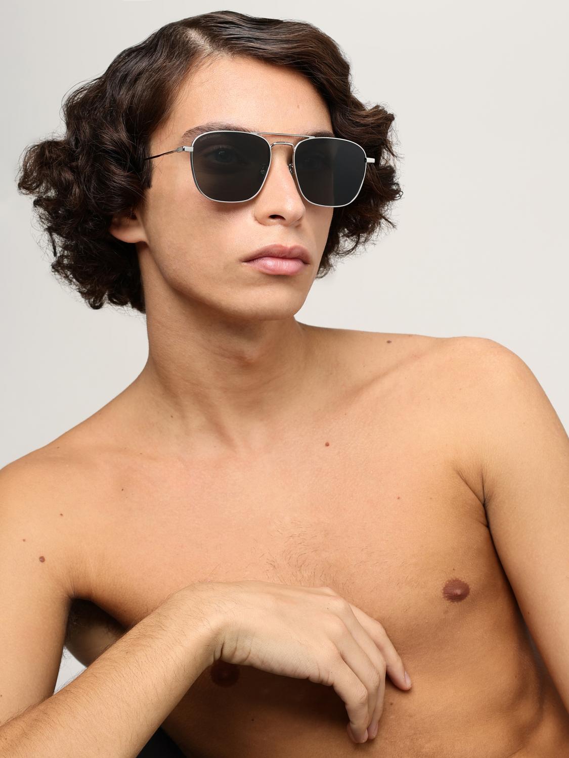 SAINT LAURENT SUNGLASSES: Sunglasses men Saint Laurent, Grey - Img 2