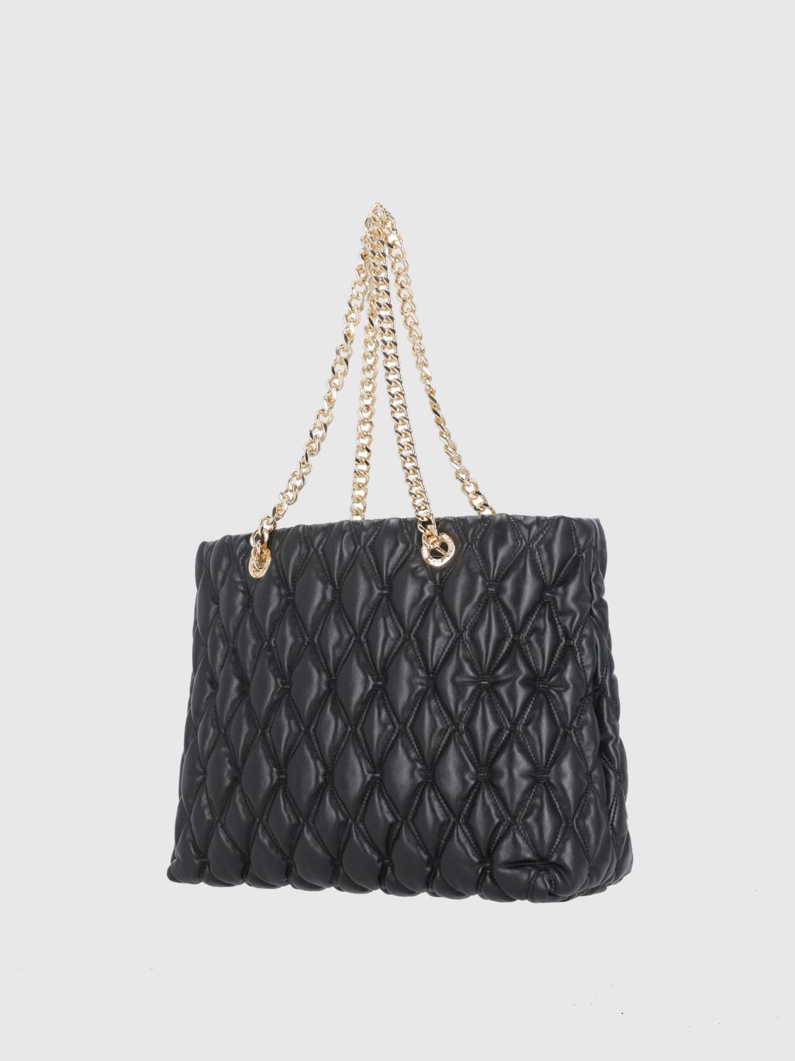 ELISABETTA FRANCHI BORSA A SPALLA: Borsa Elisabetta Franchi in pelle sintetica trapuntata , Nero - Img 3