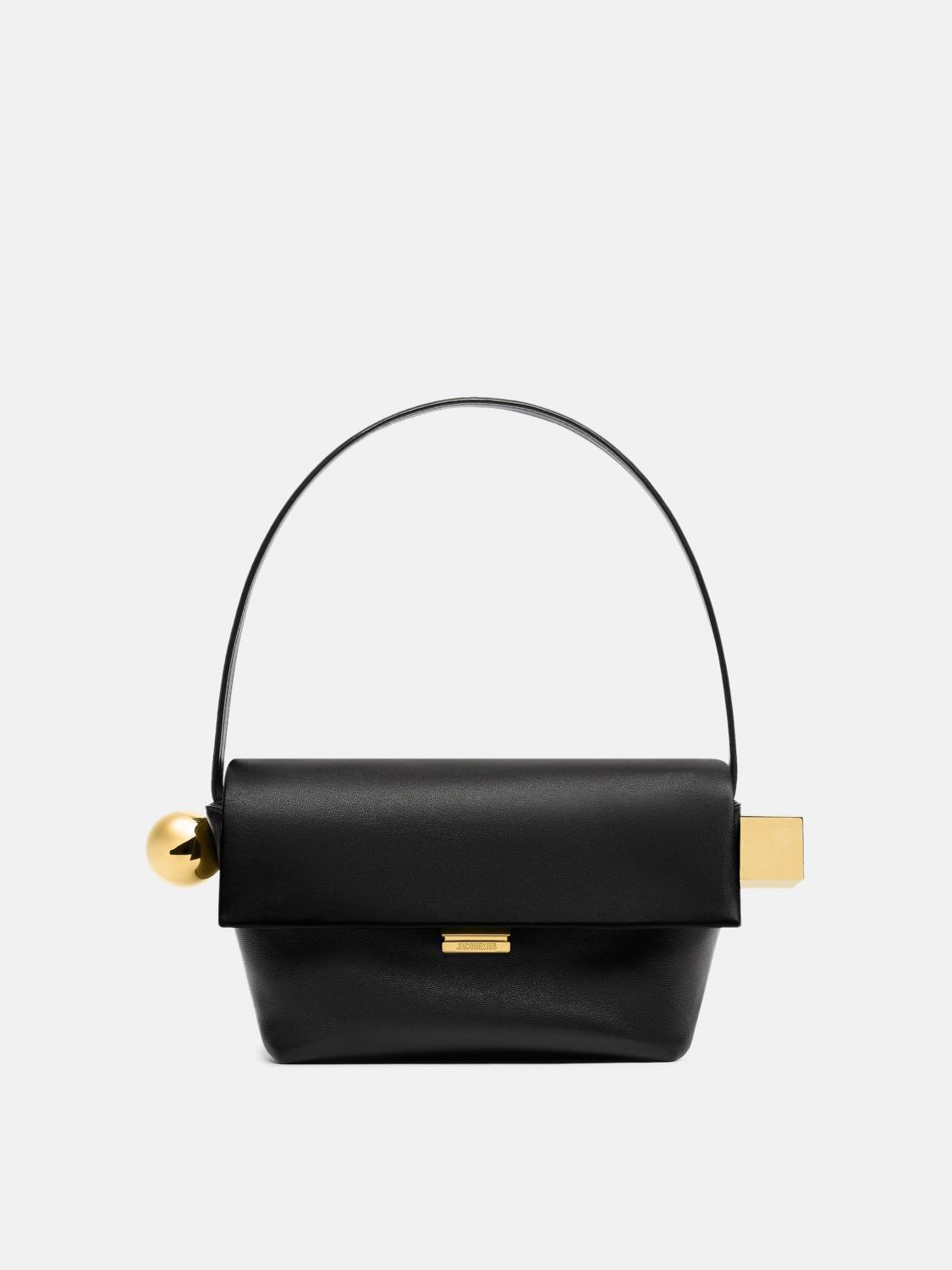 JACQUEMUS BORSA A SPALLA: Borsa a spalla donna Jacquemus, Nero - Img 1