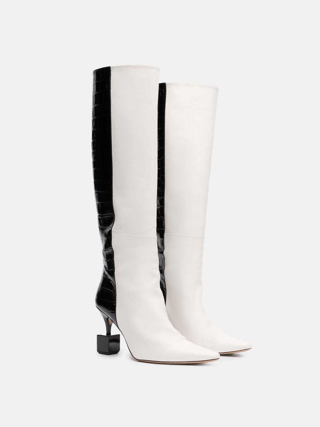 JACQUEMUS BOOTS: Flat ankle boots woman Jacquemus, White - Img 2