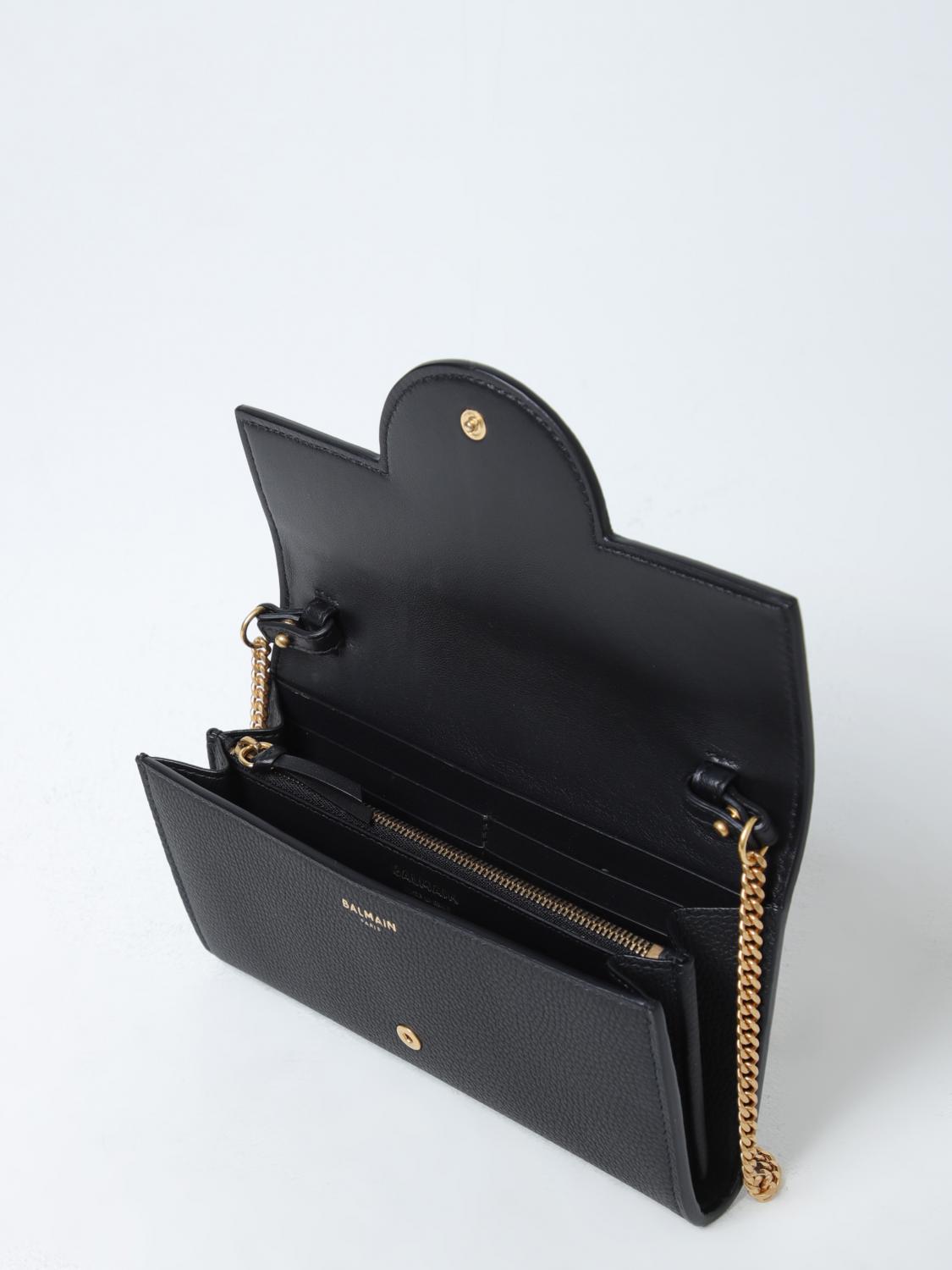 BALMAIN MINI BAG: Wallet woman Balmain, Black - Img 3