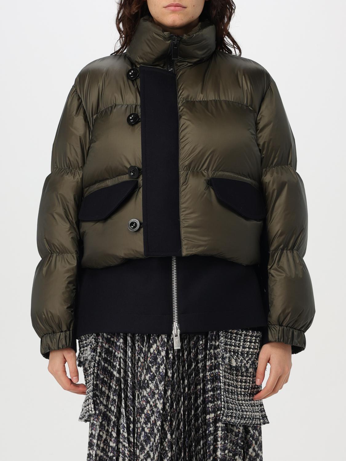 SACAI JACKET: Sacai women's jacket, Green - Img 1