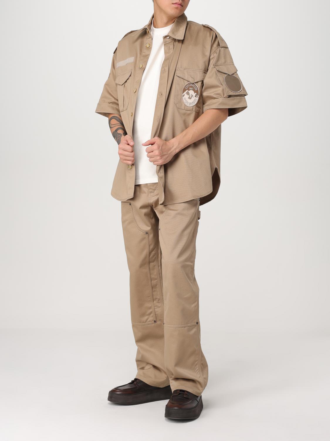 AMISH CAMISA: Camisa hombre Amish, Beige - Img 2