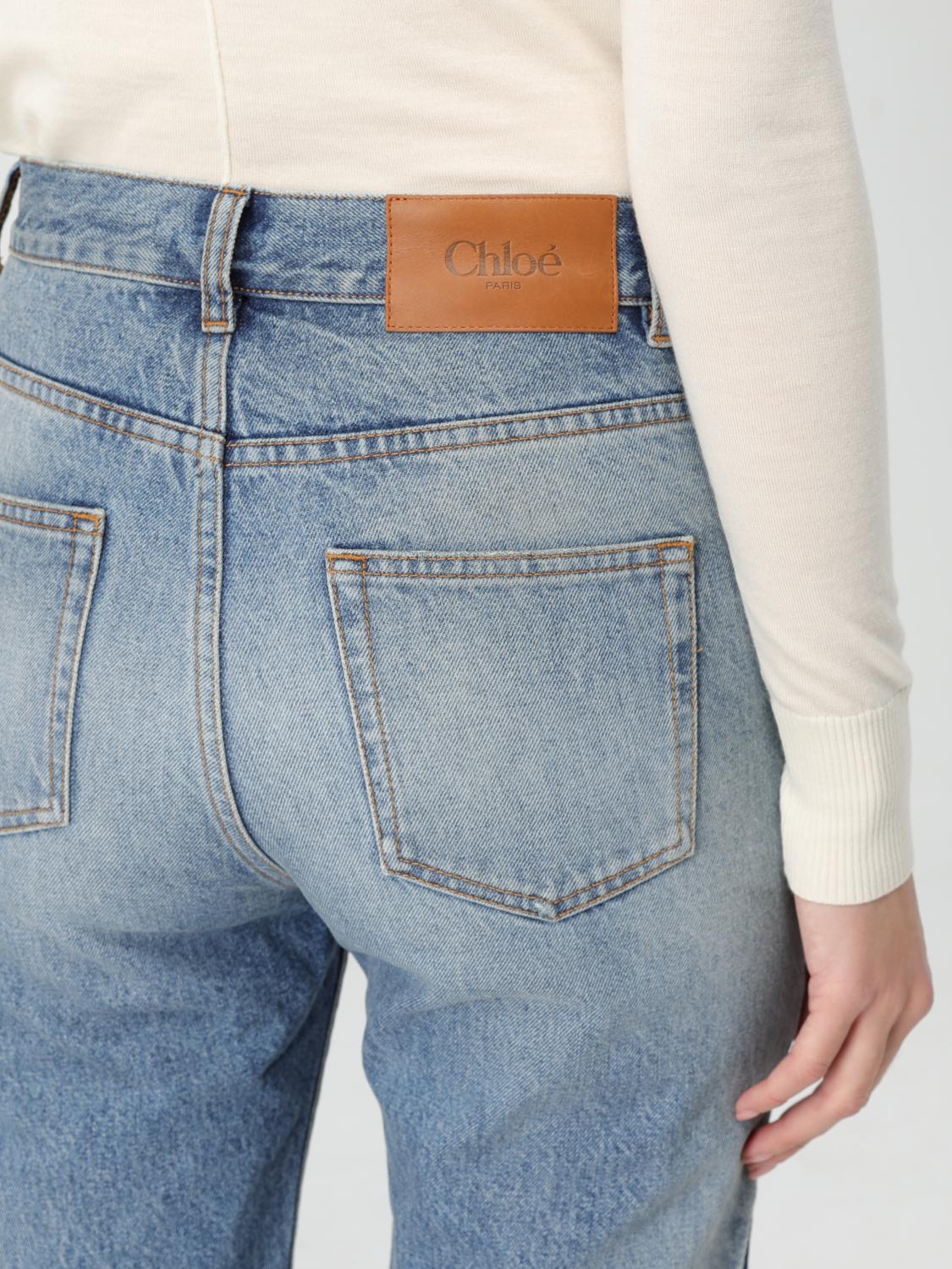 CHLOÉ JEANS: Jeans Patchwork Chloè in denim tricolor , Fantasia - Img 4