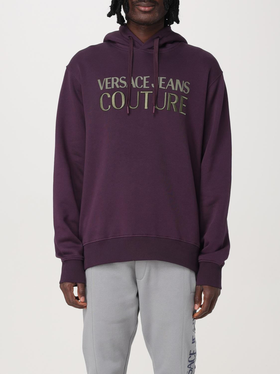 VERSACE JEANS COUTURE MAGLIA: Pullover Versace Jeans Couture in cotone , Viola - Img 1