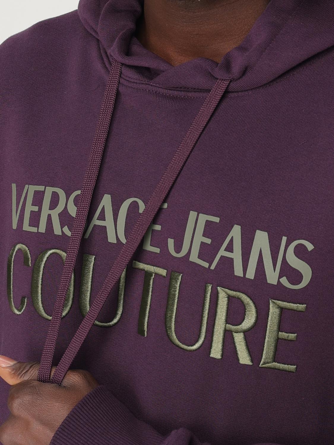 VERSACE JEANS COUTURE MAGLIA: Pullover Versace Jeans Couture in cotone , Viola - Img 3