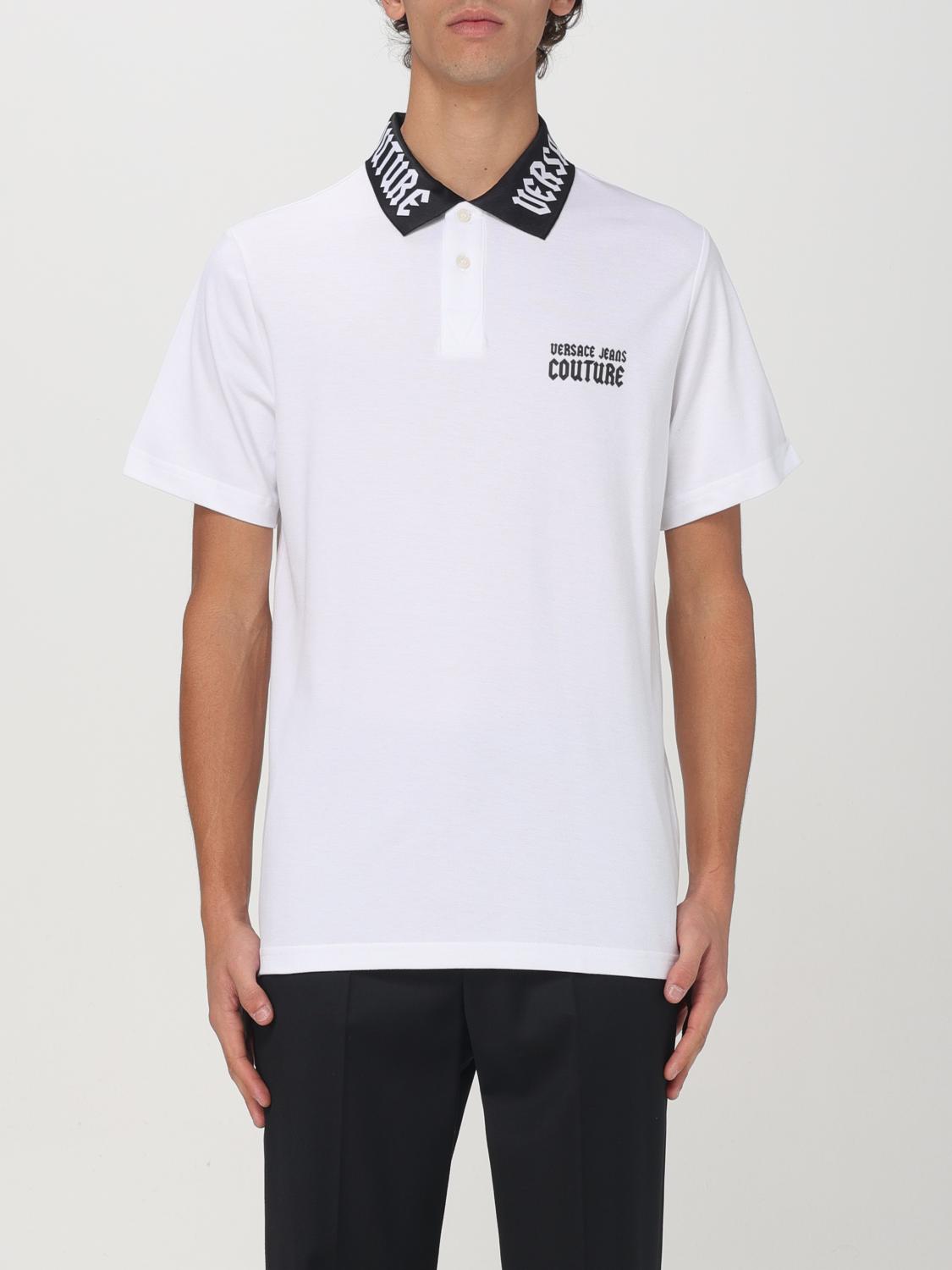 VERSACE JEANS COUTURE POLO SHIRT: T-shirt men Versace Jeans Couture, White - Img 1