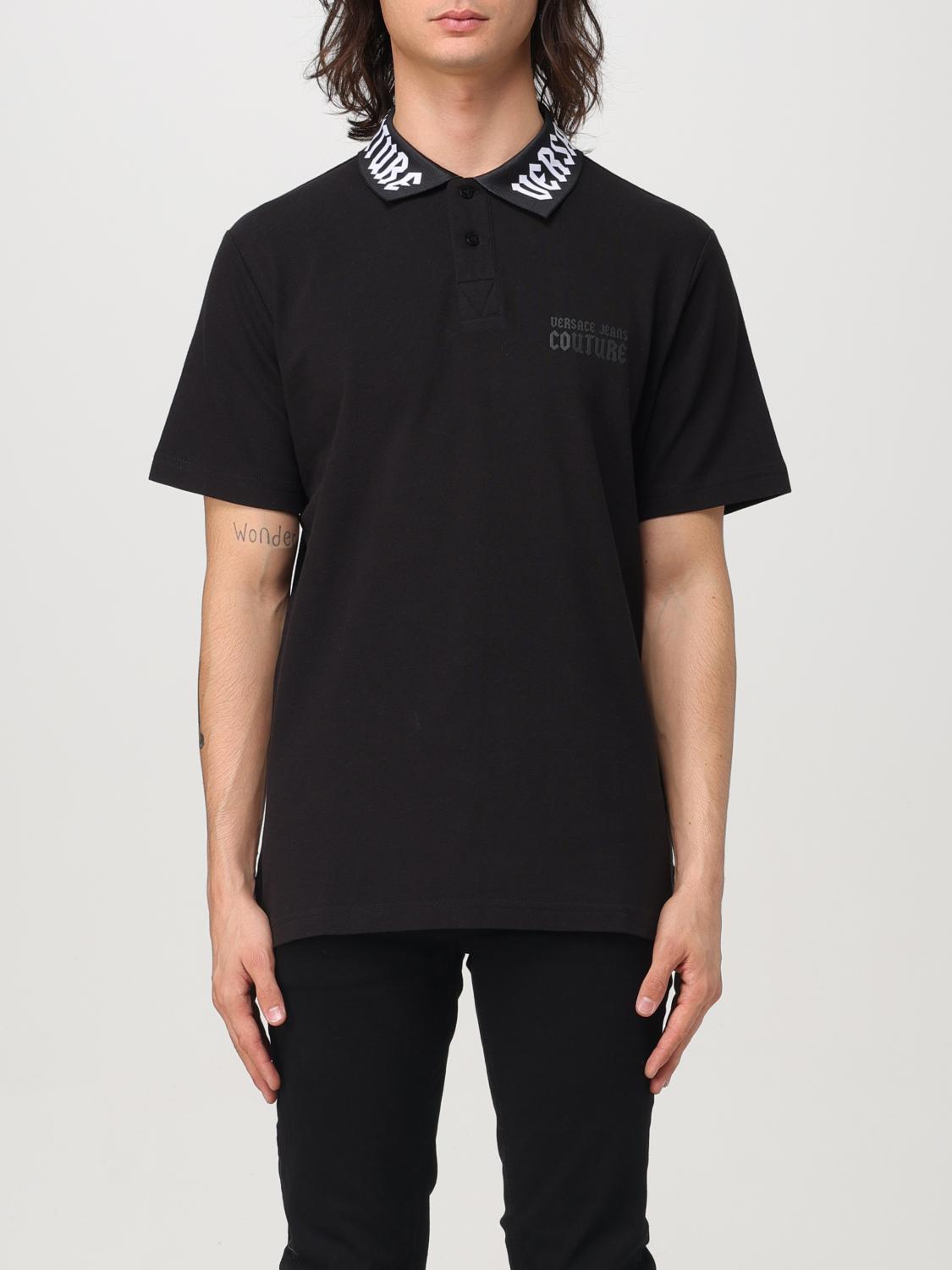 VERSACE JEANS COUTURE POLO SHIRT: T-shirt men Versace Jeans Couture, Black - Img 1