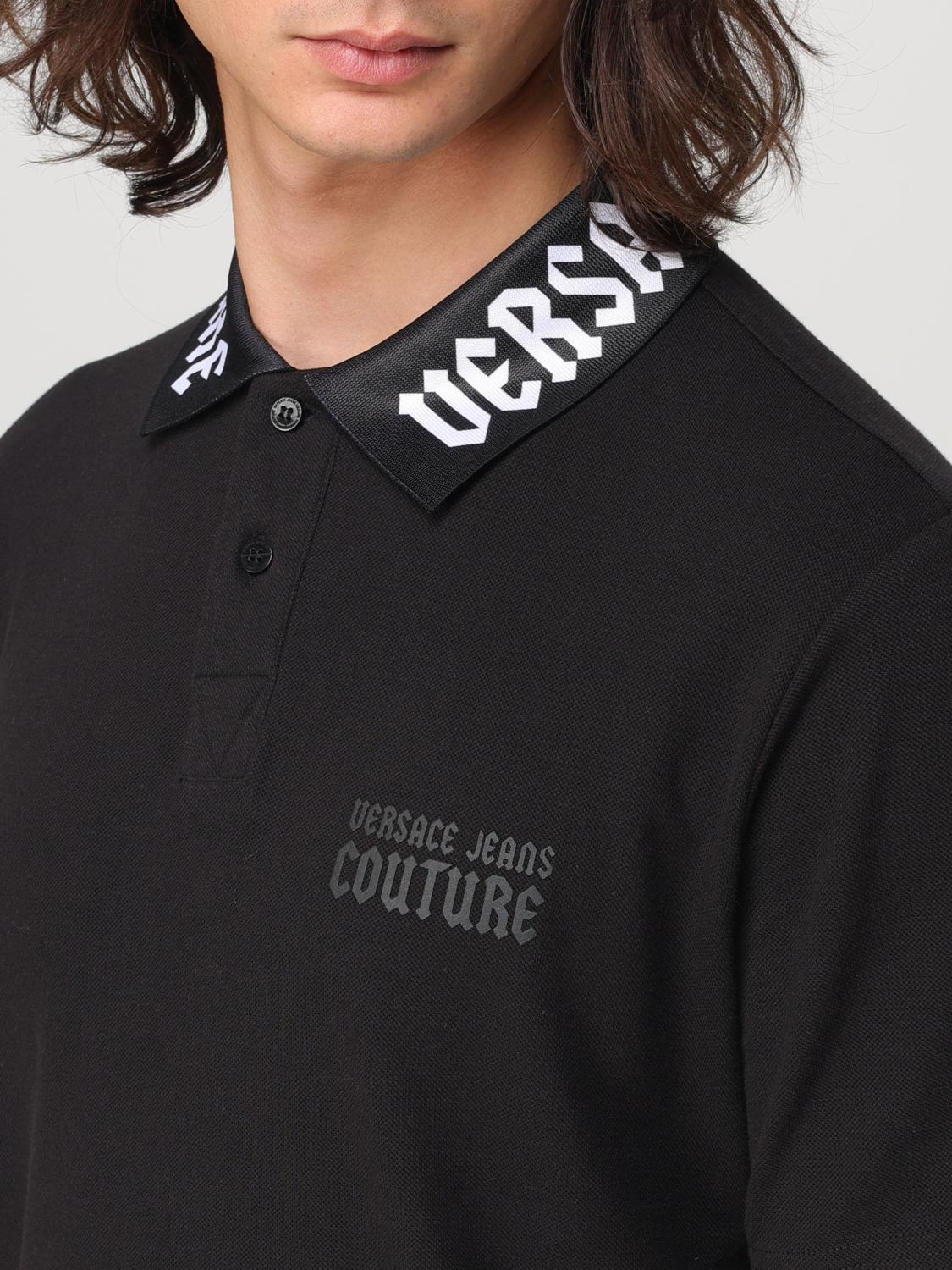 VERSACE JEANS COUTURE POLO SHIRT: T-shirt men Versace Jeans Couture, Black - Img 3