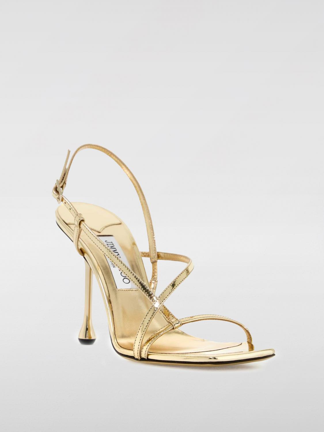 JIMMY CHOO HEELED SANDALS: Flat sandals woman Jimmy Choo, Gold - Img 2