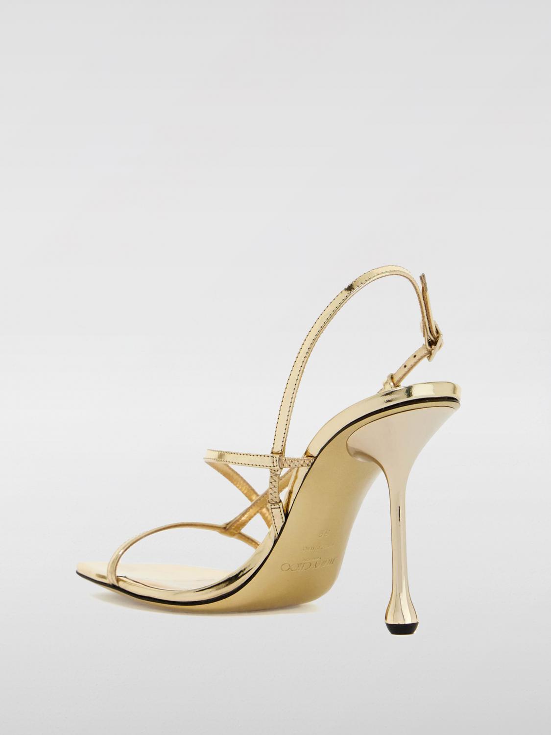 JIMMY CHOO HEELED SANDALS: Flat sandals woman Jimmy Choo, Gold - Img 3