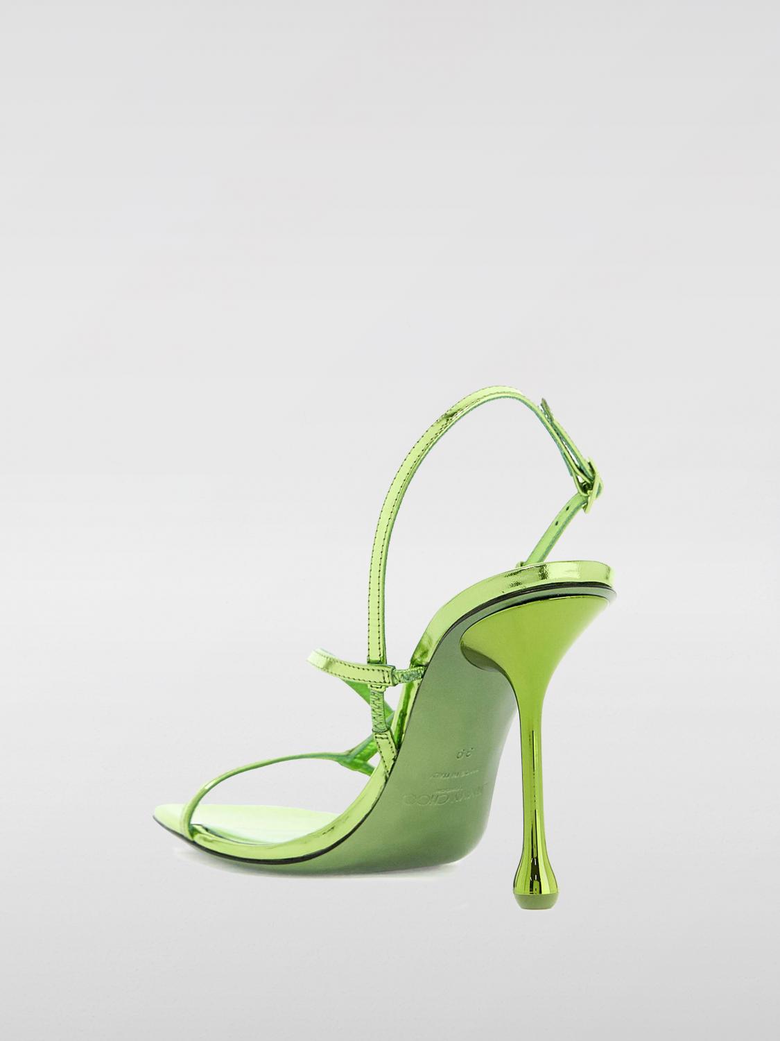 JIMMY CHOO HEELED SANDALS: Flat sandals woman Jimmy Choo, Green - Img 3