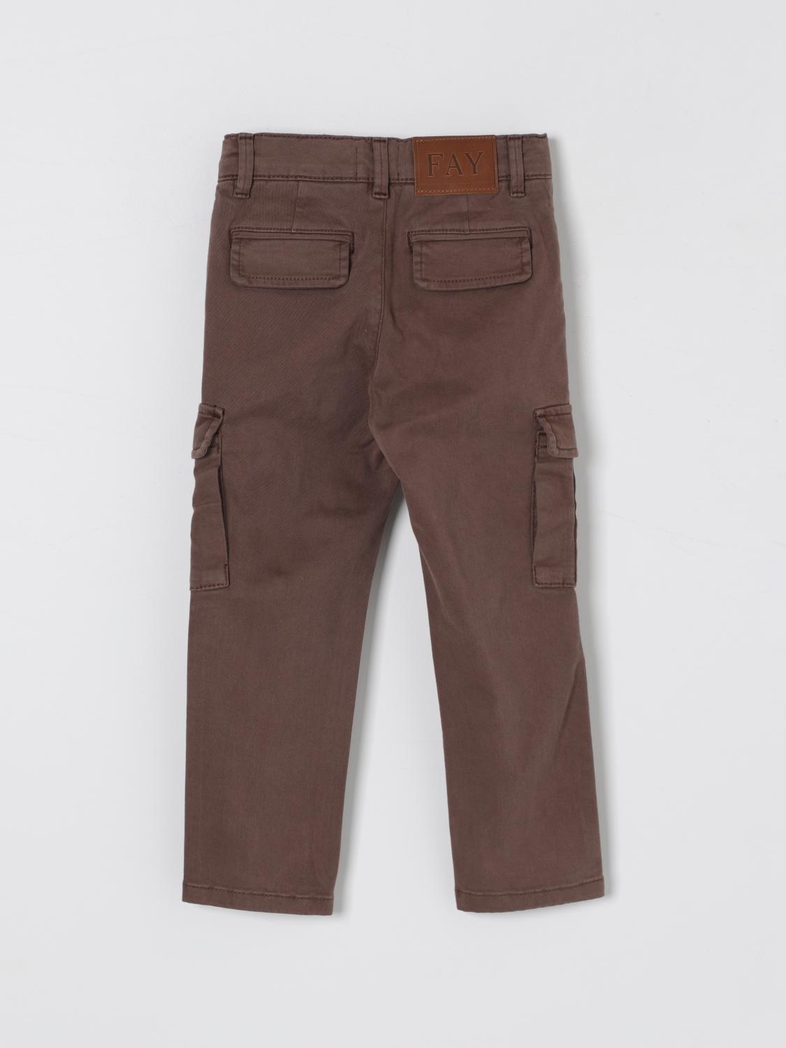 FAY JUNIOR PANTS: Pants kids Fay Junior, Brown - Img 2