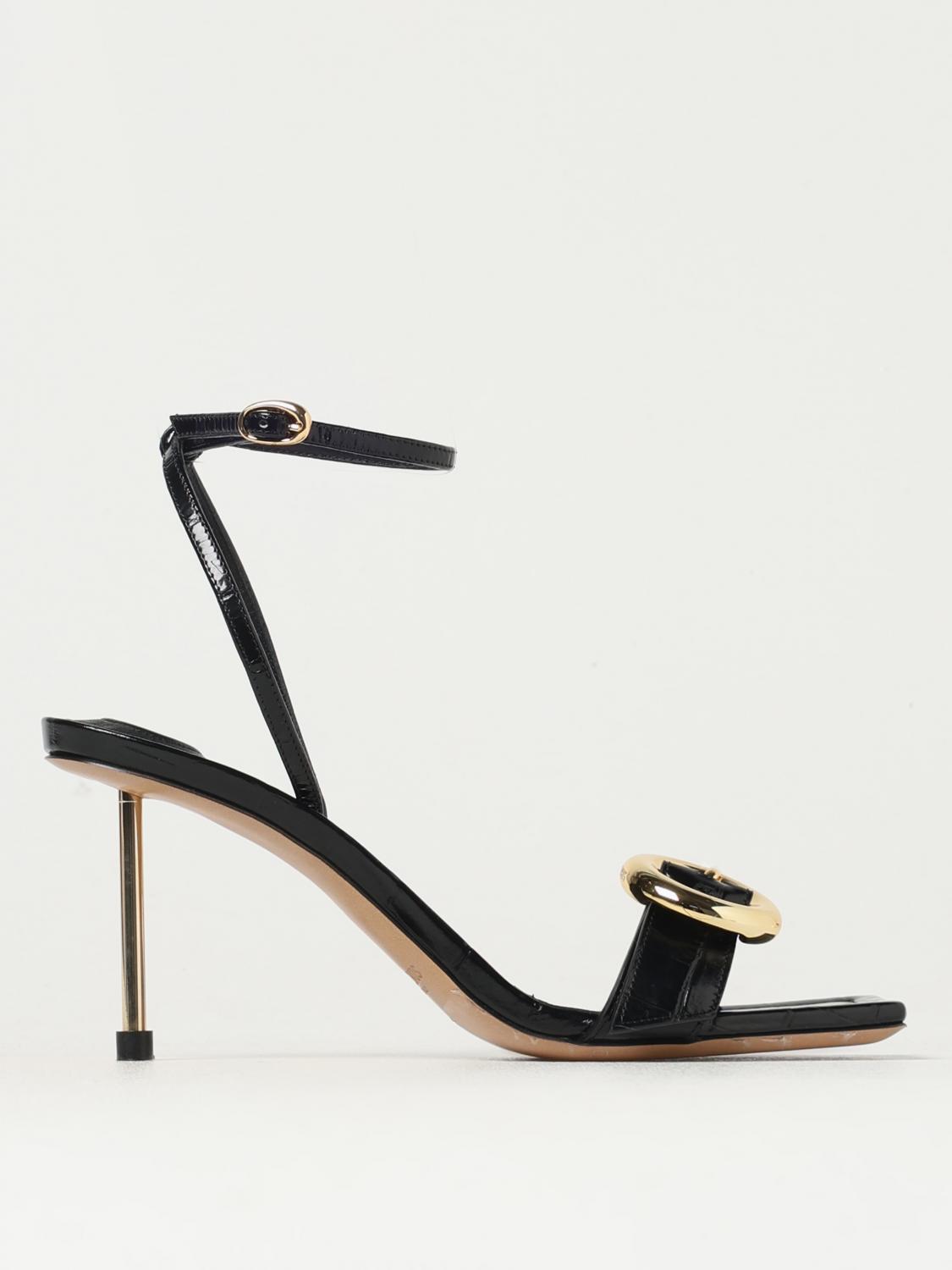 JACQUEMUS HEELED SANDALS: Heeled sandals woman Jacquemus, Black - Img 1