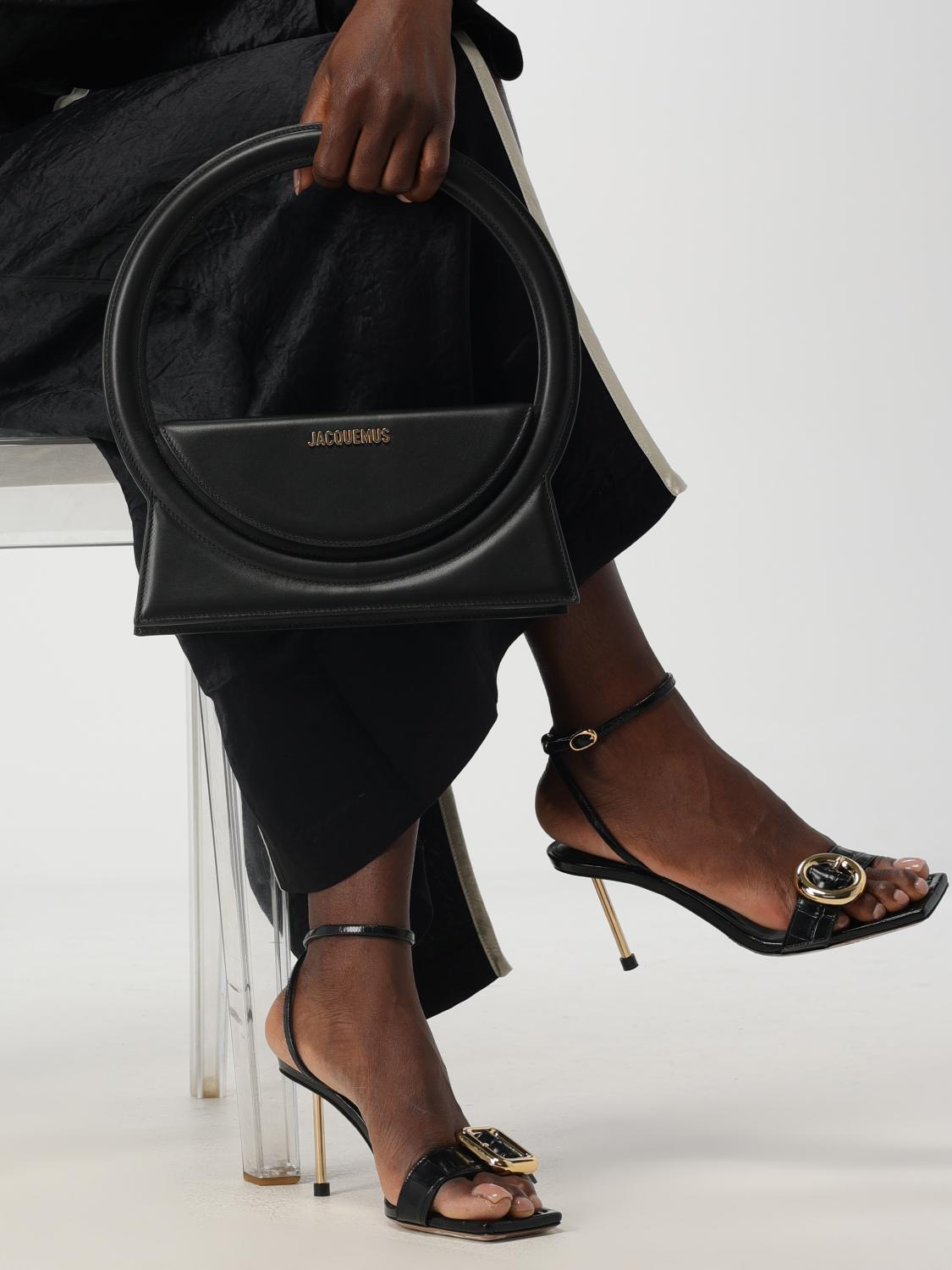 JACQUEMUS HEELED SANDALS: Heeled sandals woman Jacquemus, Black - Img 2